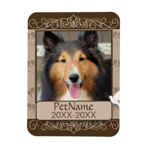 Wirbel für braune Calligraph- - Beileid für Hausti Magnet