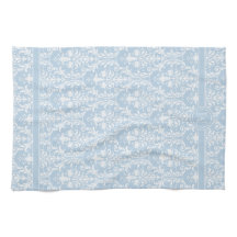 Wirbel für hellblaue Flora Damask 4 Monogramm