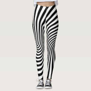 Wirbel für optische Illusion von B&W Leggings