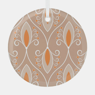 Wirbel, geometrisch, vintage nahtloses Muster Ornament Aus Glas