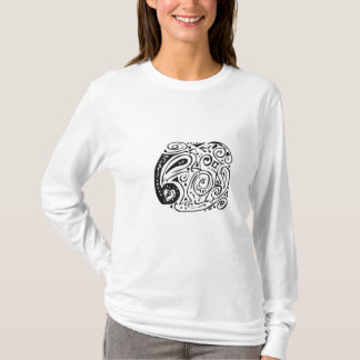 Wirbel, Herzen und Paisley T-Shirt