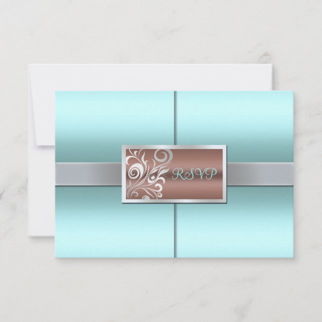 Wirbel Hochzeit des RSVP Karte (Vorderseite)