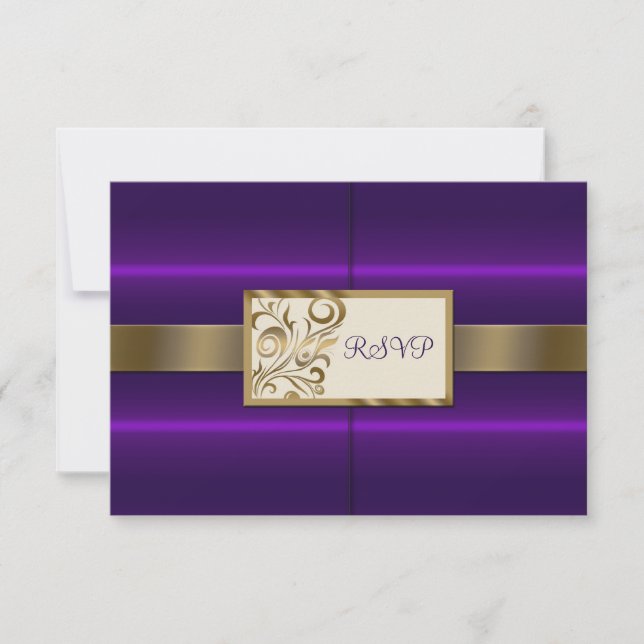 Wirbel Hochzeit des RSVP Karte (Vorderseite)