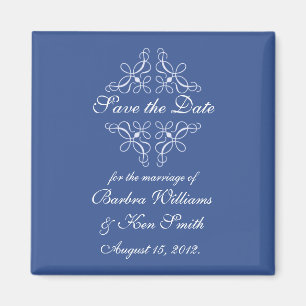 Wirbel im Blau-Save the Date Magneten Magnet