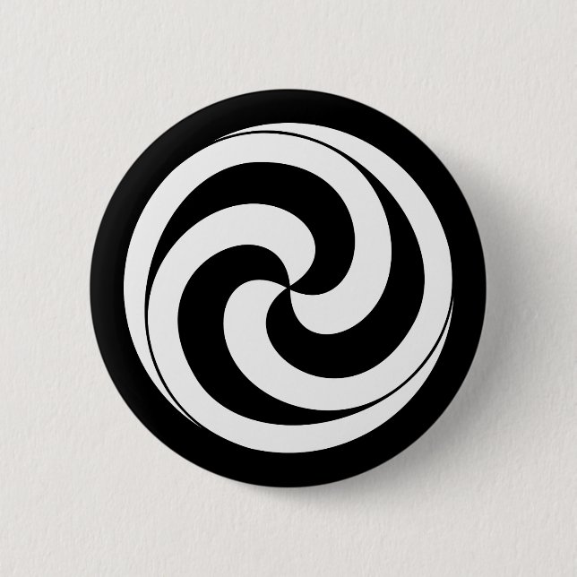 Wirbel in Kugelform Button (Vorderseite)