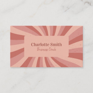 Wirbel in Rosa Groovy Retro Visitenkarte
