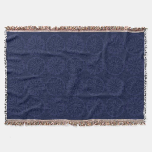 Wirbel-Kreis-Fliesenmuster Blau Decke (Vorderseite)