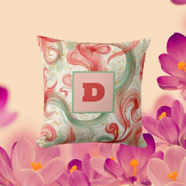 Wirbel lebendiger Ausdrücke Kissen (Von Creator hochgeladen)