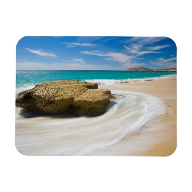 Wirbel mit Meerestide am Strand Magnet (Horizontal)