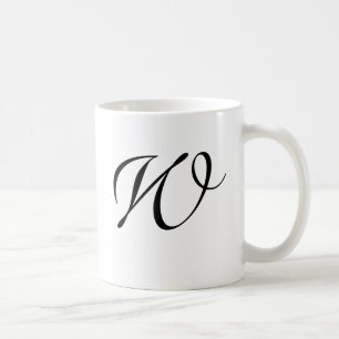 Wirbel Mit Monogramm Tasse