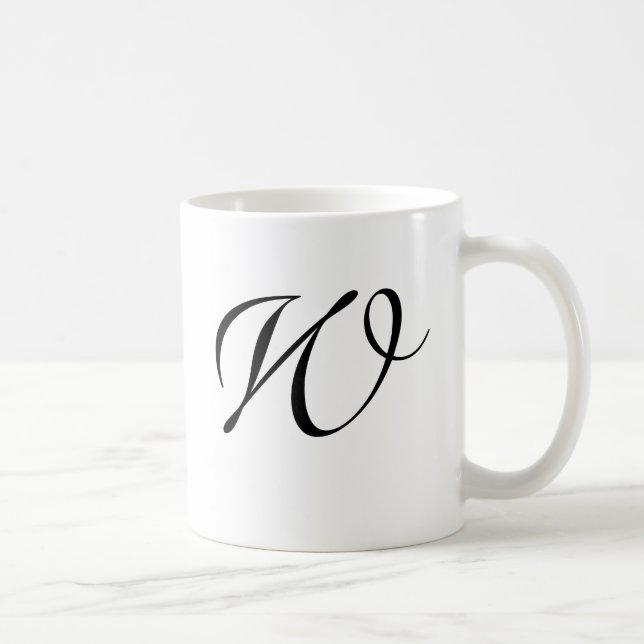 Wirbel Mit Monogramm Tasse (Rechts)