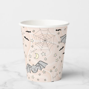 Wirbel Orange Batty, Stars & Moons Spooky Niedlich Pappbecher