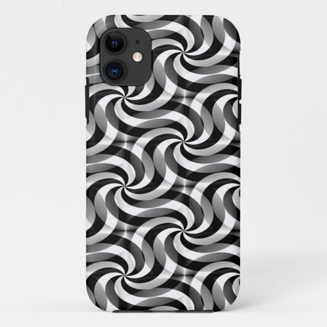 Wirbel Pattern Art - Schwarzweiß Case-Mate iPhone Hülle (Rückseite)