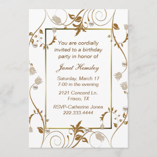 Wirbel & Perlen - Ladys - Einladung zum Geburtstag