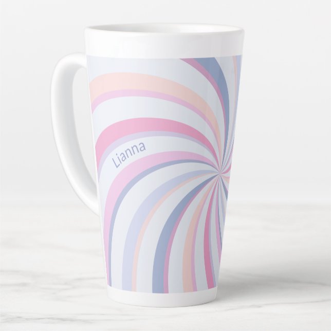 Wirbel Pink Blue Peach Milchtasse (Linke Ecke)