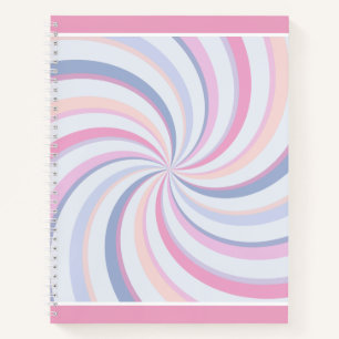 Wirbel Pink Blue Peach Notizbuch