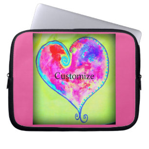 Wirbel rosa Herz Thunder_Cove Laptopschutzhülle