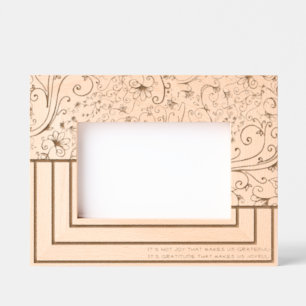 Wirbel Schnörkel Lines Unique 6x4L Dankbarkeit Geätzte Rahmen