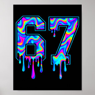 Wirbel Sechs Sieben Tropfen 6 7 Meme Gen Alpha Sla Poster