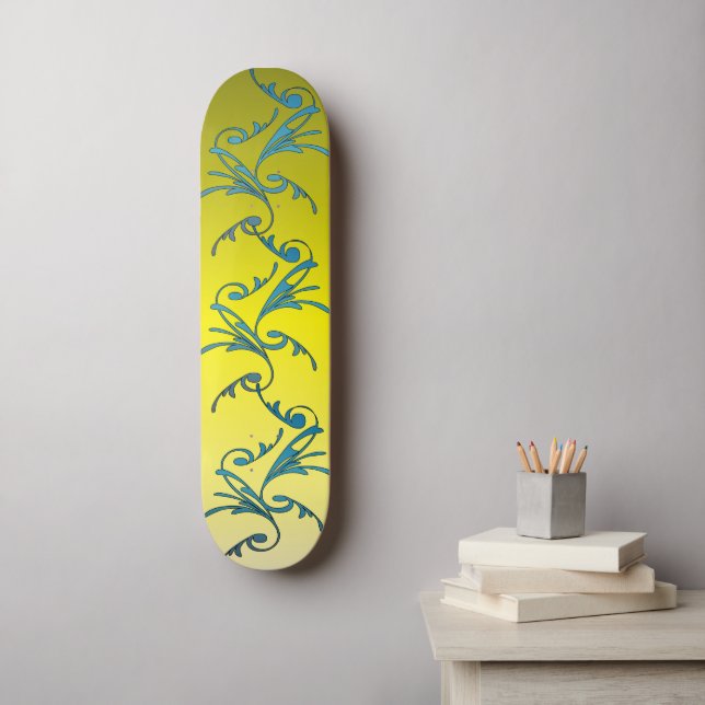 Wirbel Skateboard (Wandkunst)