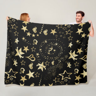 Wirbel Stars und Herz Fleecedecke