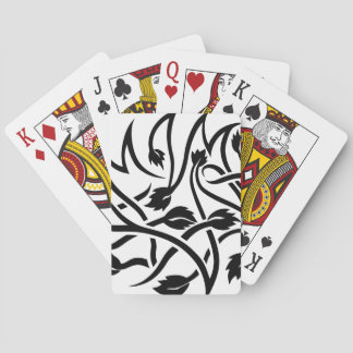 Wirbel Tattoo Black Playing Cards Spielkarten