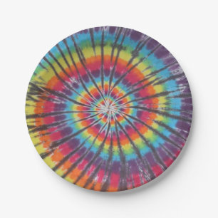 Wirbel-Tie-Dye Pappteller
