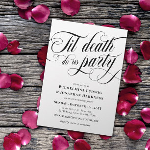 Wirbel Til Death Do Us Party Elegante Goth Wedding Einladung