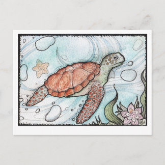 Wirbel Turtle Postkarte