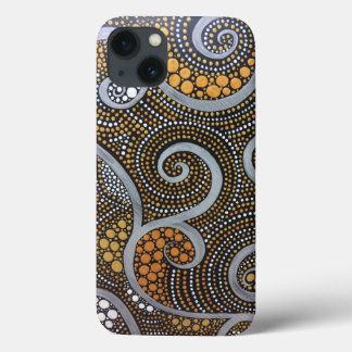 Wirbel und Dots von Boho, mit Metallic gestrichen Case-Mate iPhone Hülle