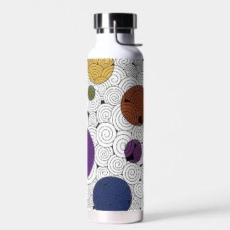 Wirbel und Kreise Wasserflasche Trinkflasche