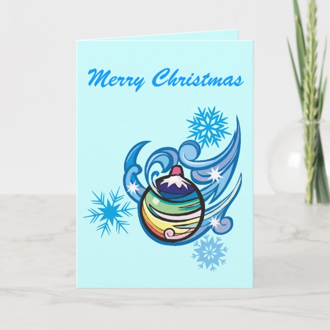 Wirbel und Schneeflocken - Feiertagskarte (Vorderseite)