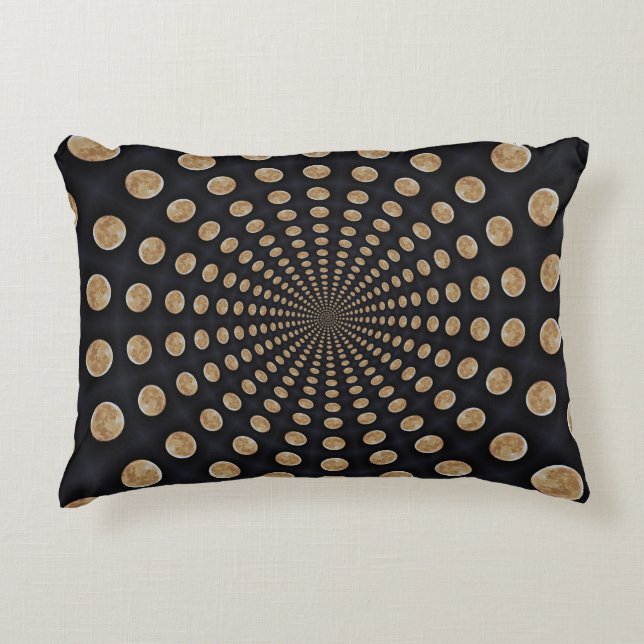 Wirbel vieler Monde Akzent Kissen (Vorderseite)