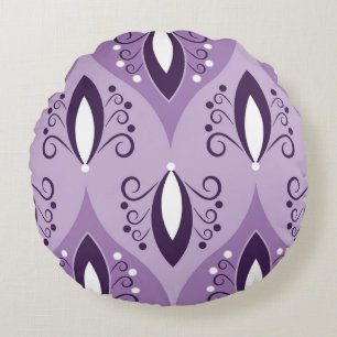 Wirbel Vintag Geometrische Nahtlose Kunst Rundes Kissen