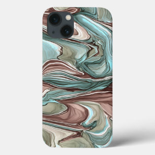 Wirbel von Colors Mauve Blue Abstrakt Phone Case