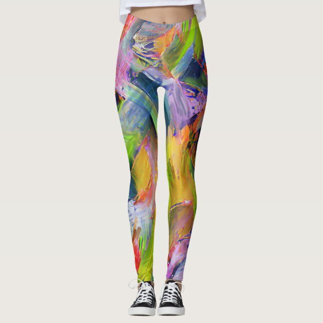 Wirbel von Neon Colors Leggings (Vorderseite)