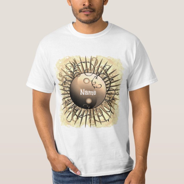 Wirbel Yin Yang  T-Shirt (Vorderseite)