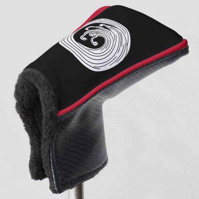 Wirbelförmiger Wellenkreis Golf Headcover (3/4 Vorderseite)