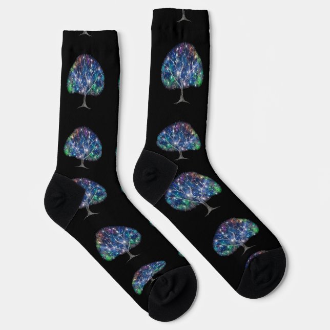 Wirbeliger Zweig Baum Thunder_Cove  Socken (Rechts)