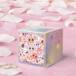 Wirbellose Feinschmecker sehen sich vor Geschenkschachtel