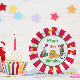 Wirbellose Tiere gestreift Star-Grenze Pappteller