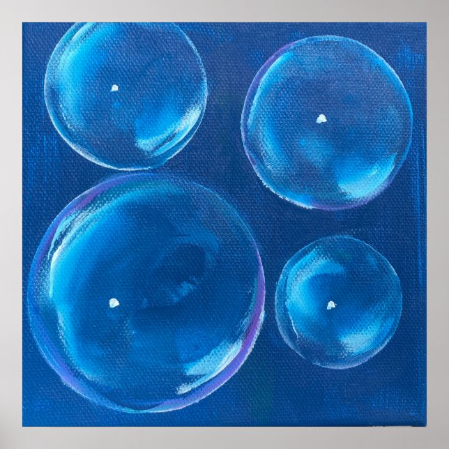 Wirbelnde Blasen Poster (Vorne)