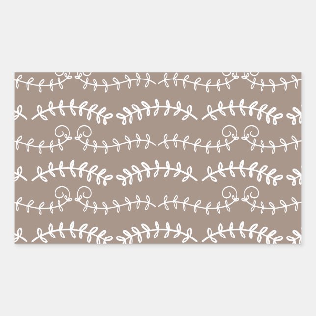 wirbelnde Blätter Rechteckiger Aufkleber (Vorderseite)