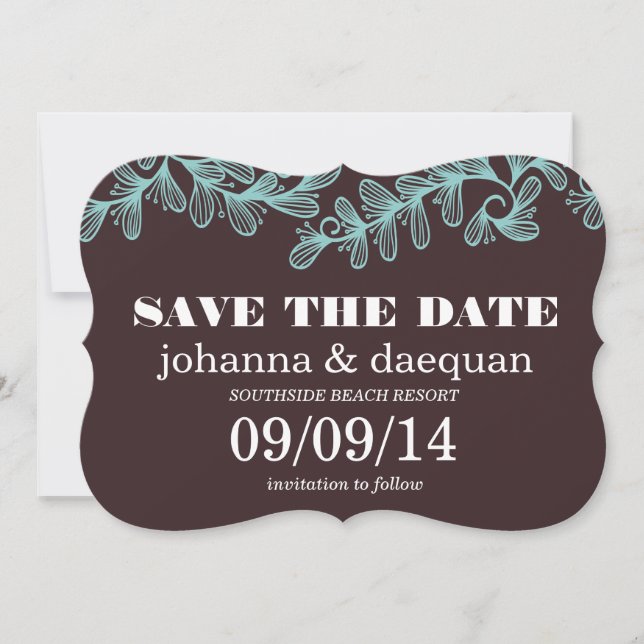 wirbelnde Blätter Save The Date (Vorderseite)
