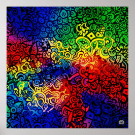 wirbelnde Farben Poster