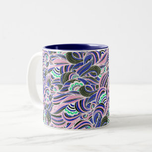 wirbelnde Farben Zweifarbige Tasse