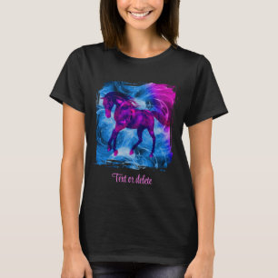 Wirbelnde Fraktal-Fantasie-Pferde-Kunst Personaliz T-Shirt