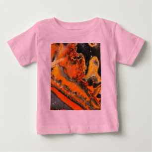 Wirbelnde orange Steine Baby T-shirt