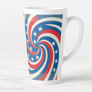 Wirbelnde Sterne und Streifen Patriotisch Milchtasse