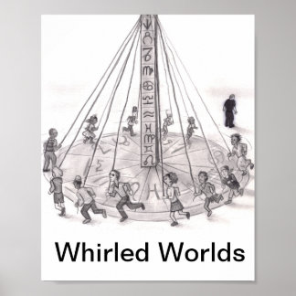 Wirbelnde Welten. Menschen, die um die Astrologie Poster